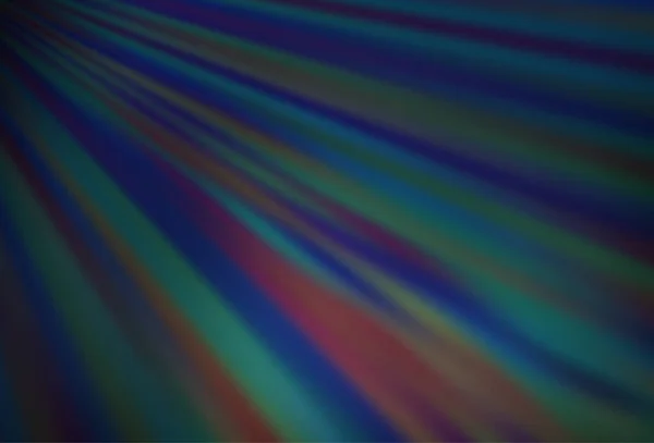 Donkerblauwe Vector Textuur Met Gekleurde Lijnen — Stockvector