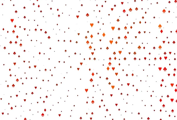 Light Orange Vektor Hintergrund Mit Karten Zeichen — Stockvektor