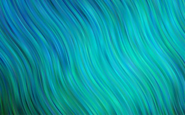 Farklı şekil ve renklerdeki bulanık dalgalı çizgiler. Gradyanı olan belirsiz soyut bir illüstrasyon.