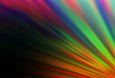 Düz çizgileri olan koyu renkli, gökkuşağı vektör arkaplanı.