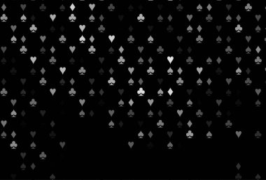 Koyu gümüş, kart sembollü gri vektör deseni.