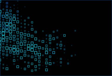 Çizgiler, dikdörtgenler ile koyu mavi vektör düzeni.