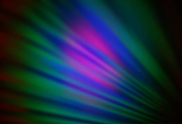 Dark Multicolor Rainbow Vector Textuur Met Gekleurde Lijnen — Stockvector