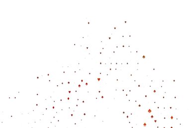 Oyun kartlarıyla Açık Turuncu vektör dokusu.