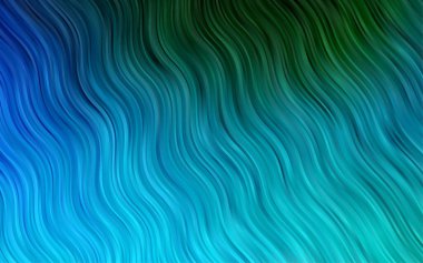 Farklı şekil ve renklerdeki bulanık dalgalı çizgiler. Gradyanı olan belirsiz soyut bir illüstrasyon.