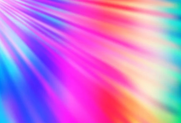 Ljus Flerfärgad Rainbow Vektor Mönster Med Smala Linjer — Stock vektor