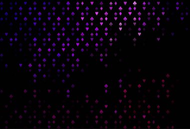 Poker sembollü koyu mor vektör şablonu.