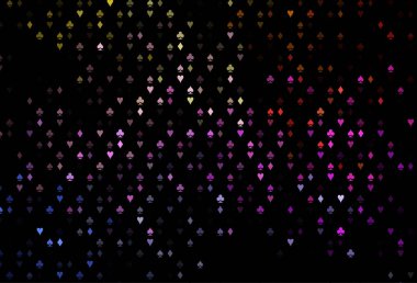 Koyu Çokrenkli, kart işaretli Gökkuşağı vektör arkaplanı.