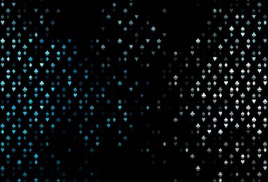 Kumarın sembolleriyle koyu mavi vektör kapağı.