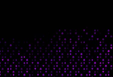 Poker sembollü koyu mor vektör şablonu.