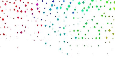 Açık Çokrenkli, iskambil kağıtlı Gökkuşağı vektör dokusu.