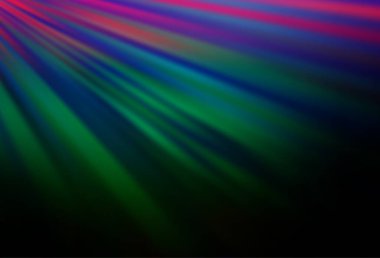 Koyu Çokrenkli, düz çizgileri olan Gökkuşağı vektör düzeni.