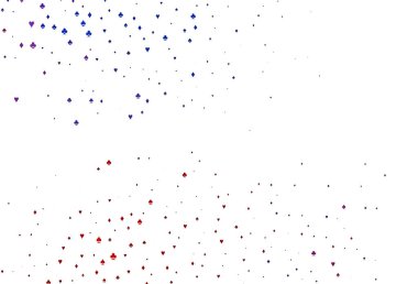 Açık Mavi, kırmızı vektör kapağı ve kumar sembolleri.