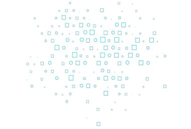 Noktalı, noktalı, küplü hafif Mavili vektör arkaplanı.