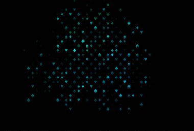 Oyun kartlarıyla koyu mavi vektör dokusu.