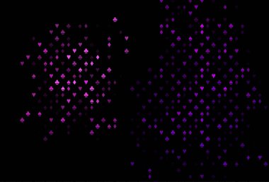 Kart sembollü koyu mor vektör deseni.