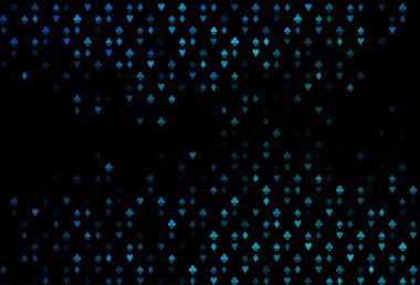 Poker sembollü koyu mavi vektör şablonu.