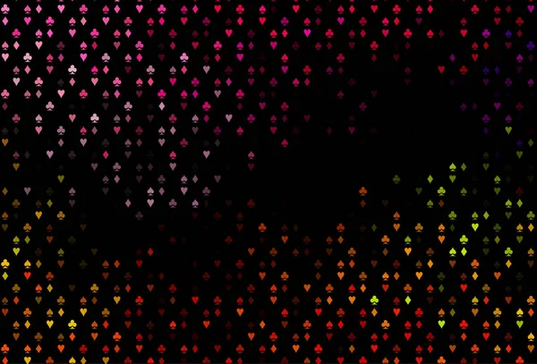 Dark Multicolor Rainbow Vektor Textur Mit Spielkarten — Stockvektor