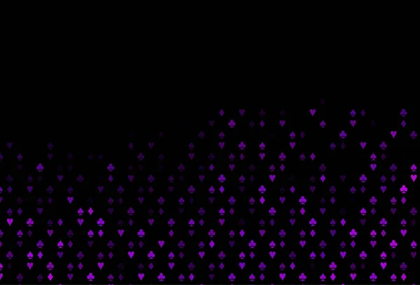 带有扑克符号的深紫色矢量模板 — 图库矢量图片
