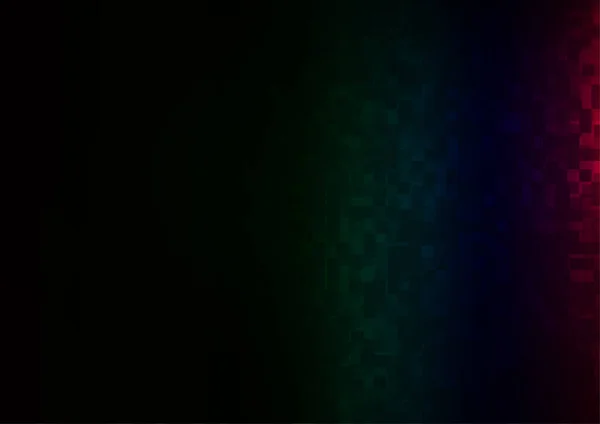 暗い多色 正方形の虹のベクトルパターン — ストックベクタ