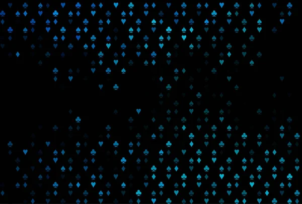 Темний Blue Векторний Шаблон Покерними Символами — стоковий вектор