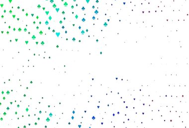 Poker sembollü Açık Çokrenkli, Gökkuşağı vektör şablonu.