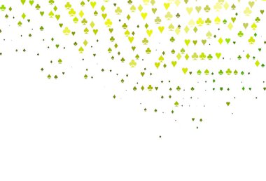 Açık Yeşil, kumar sembollü sarı vektör kapağı.