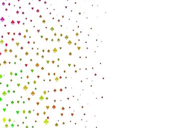 Kartların sembollü Açık Çokrenkli, Gökkuşağı vektör deseni.