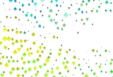 Açık Yeşil, kart işaretli sarı vektör arkaplanı.