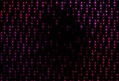 Kart sembollü koyu pembe vektör deseni.