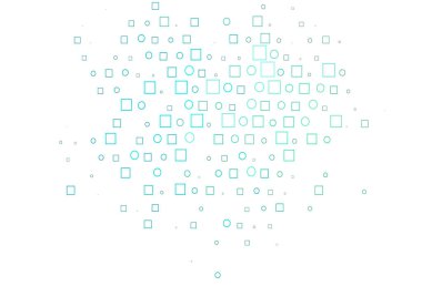 Açık Mavi, çemberli yeşil vektör arkaplanı, dikdörtgenler.