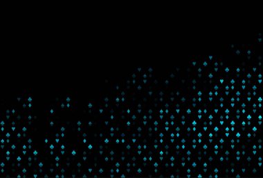 Poker sembollü koyu mavi vektör şablonu.