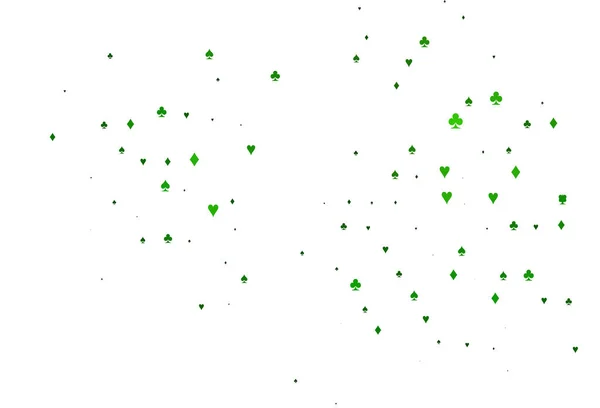 Lichtgroene Vector Textuur Met Speelkaarten — Stockvector