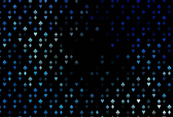 Темний Векторний Візерунок Blue Символом Карт — стоковий вектор