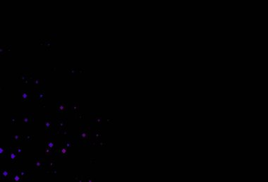 Çizgiler, daireler ve eşkenar dörtgenli koyu mor vektör arkaplanı. Çemberler, üçgenler ve küplerle soyut gradyan çizimi. Duvar kağıtları için şablon.