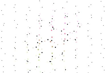 Açık Pembe, kristalli yeşil vektör şablonu, daireler, kareler. Küreler, kareler ve çizgilerle soyut çizimler. İş ilanınız için akıllı tasarım.