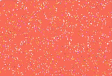 Açık kırmızı, daire şekilli sarı vektör düzeni. Bulanık yağmur damlaları olan soyut bir çizim. Marka kitabınız için şablon.