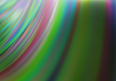 Bükülmüş kurdeleli vektör şablonu. Bulanık çizgilerden oluşan parlak çizimler. Reklamınız, broşürleriniz, broşürleriniz için yeni bir doku.