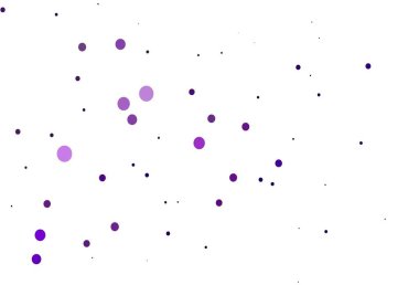 Noktalı açık mor vektör arkaplanı. Parlak renkli soyut çemberlerin olduğu bir resim. Güzel web siteleri için desen.