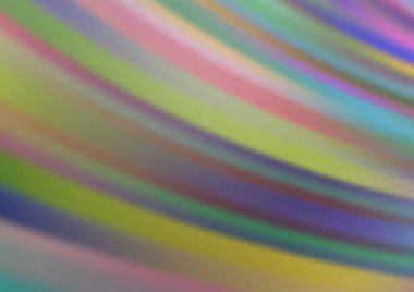 Bükülmüş kurdeleli vektör şablonu. Bulanık çizgilerden oluşan parlak çizimler. Reklamınız, broşürleriniz, broşürleriniz için yeni bir doku.