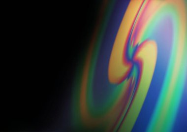 Bükülmüş kurdeleli vektör şablonu. Bulanık çizgilerden oluşan parlak çizimler. Reklamınız, broşürleriniz, broşürleriniz için yeni bir doku.