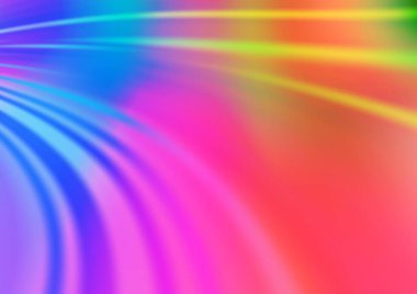 Bükülmüş kurdeleli vektör şablonu. Bulanık çizgilerden oluşan parlak çizimler. Reklamınız, broşürleriniz, broşürleriniz için yeni bir doku.