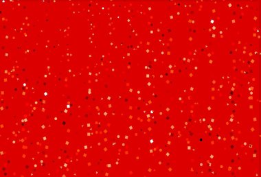 Üçgenli, daireli, küplü açık kırmızı vektör arkaplanı. Daireler, çizgiler, rengarenk eşkenar dörtgenler. İş ilanınız için akıllı tasarım.