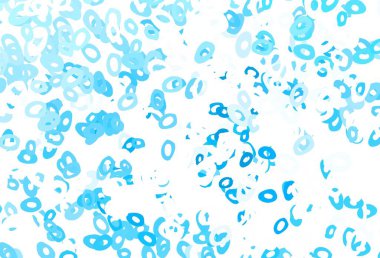 Açık mavi, daire şekilli yeşil vektör düzeni. Doğa tarzında bulanık halkaları olan güzel renkli çizimler. Posterler, afişler için tasarım.