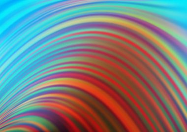 Bükülmüş kurdeleli vektör şablonu. Bulanık çizgilerden oluşan parlak çizimler. Reklamınız, broşürleriniz, broşürleriniz için yeni bir doku.