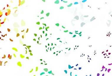 Açık Çokrenkli, Memphis şekilli Gökkuşağı vektör şablonu. 