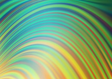 Bükülmüş kurdeleli vektör şablonu. Bulanık çizgilerden oluşan parlak çizimler. Reklamınız, broşürleriniz, broşürleriniz için yeni bir doku.