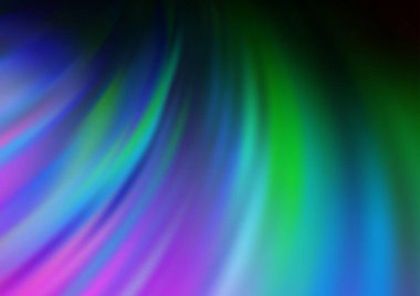 Bükülmüş kurdeleli vektör şablonu. Bulanık çizgilerden oluşan parlak çizimler. Reklamınız, broşürleriniz, broşürleriniz için yeni bir doku.