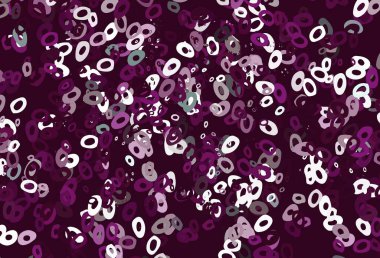 Disklerle açık pembe vektör dokusu. Renkli su damlaları olan modern soyut çizimler. Marka kitabınız için şablon.