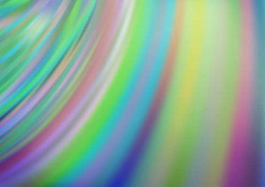 Bükülmüş kurdeleli vektör şablonu. Bulanık çizgilerden oluşan parlak çizimler. Reklamınız, broşürleriniz, broşürleriniz için yeni bir doku.